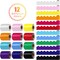 12 Rolls 393.6 Feet Scalloped Bulletin Board Borders Multicolor Classroom Borders